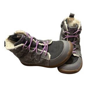 Stride Rite Charcoal and Lavender Boots